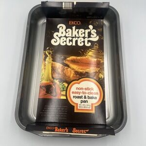 Vintage Ecko Baker's Secret  Non-Stick Roast & Bake Pan Large 14.5‎ x 10.5